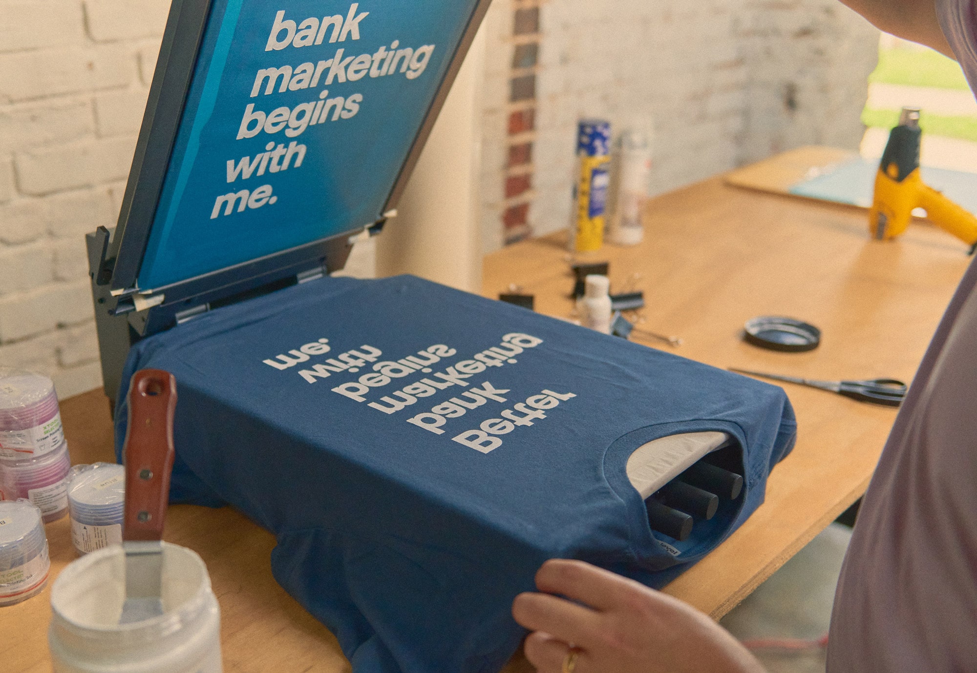 pulled screen screenprinting